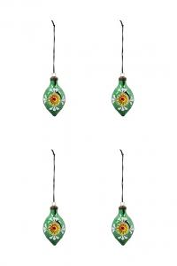 Набор рождественских шаров HDNostal 9,3 х 4,9 см, 4 шт. House Doctor, мультиколор