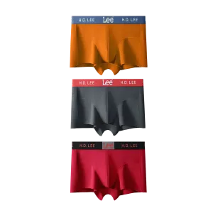 Flowers Underpants Мужские 3 шт Lee, оранжевый+темно серый+красный