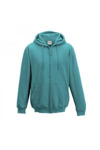 Однотонная толстовка с капюшоном на молнии и полной молнией Zoodie AWDis, синий