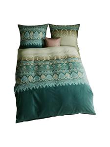 Роскошное постельное белье зеленого цвета kaeppel, 155 x 220 + 80 x 80 см
