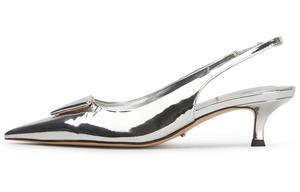 Туфли на высоком каблуке женские серебристые сияющие Tony Bianco