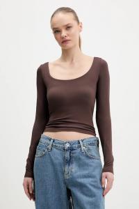 Лонгслив Hollister Co., коричневый