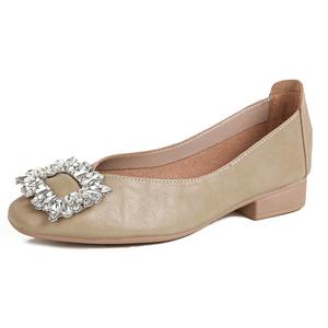 JIUXINGDAO Женские повседневные туфли-лодочки абрикосовые, цвет Apricot