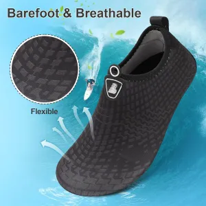 BARERUN Обувь для водных видов спорта на босу ногу с быстрой сушкой, аква-носки для плавания, пляжа, бассейна, серфинга, йоги для женщин и мужчин, черный