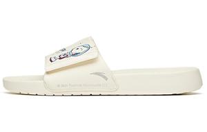 Snoopy X Life Collection Шлепанцы мужские цвета слоновой кости / горно-голубой / большой красный Anta