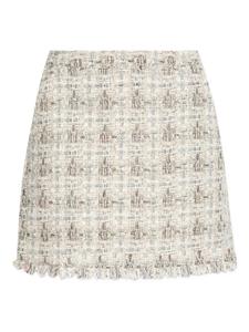 Мини-юбка из твида с потертостями MUNTHE, нейтральный