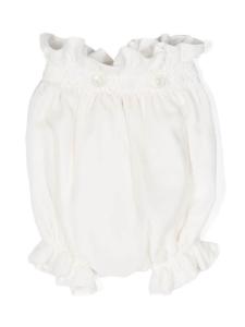 La Stupenderia бархатные блумеры с оборками, белый