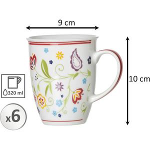 Стаканы Doppio Shanti, 6 предметов с декором в виде цветов пейсли Ritzenhoff & Breker, Bunt