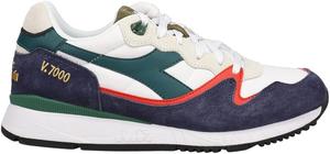 Мужские кроссовки Diadora V7000 синие на шнуровке, повседневные - синий