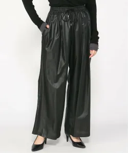 Брюки из ткани с покрытием и эластичным поясом Interplanet, цвет Black