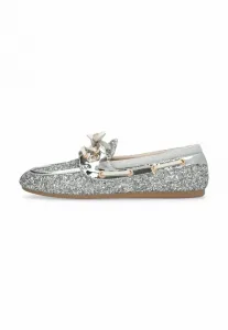 Лоферы fullglitter, мокасины Liu Jo, Silver