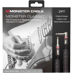 Monster Cable Prolink Monster Classic Pro Аудиоинструментальный кабель, спиральный, 21 фут, черный