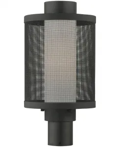 Светильник с текстурированной верхней частью столба Livex, черный