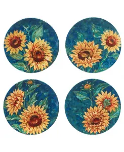 Набор из 4 обеденных тарелок «Золотые подсолнухи» Certified International, miscellaneous