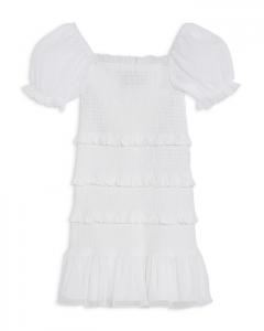 Платье для девочек Laila с пышными рукавами и ярусами на присборенной кокетке - для старших детей KatieJnyc, белый