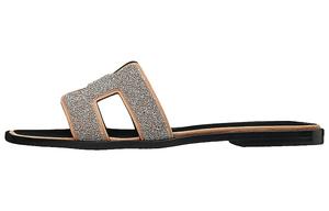 Сандалии HERMES Oran Slide Slippers Women's Silver Gray