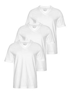 Белая рубашка с V-образным вырезом Man's World