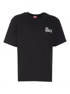 Вышитая футболка с круглым вырезом KENZO, черный