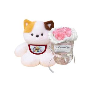 Бегущие три цветка кошка плюшевая кукла высота 50см XINGBA