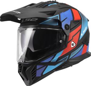 Шлем LS2 mx702 pioneer ii block enduro, Black/Red/Blue