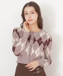 Кардиган с ромбовидным узором Jill By Jill Stuart, цвет Brown