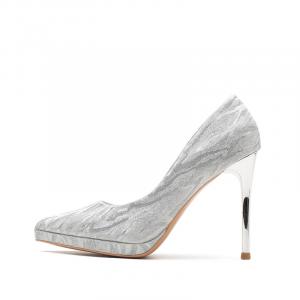 Dunnu Серебряные туфли на шпильке для женщин, цвет Silver