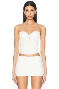 Кружевное бюстье с отделкой бисером Iris из коллекции X Galia Lahav fleur du mal, слоновая кость