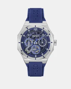 Grail Skeleton 1530375 Многофункциональные синие силиконовые мужские часы Hugo