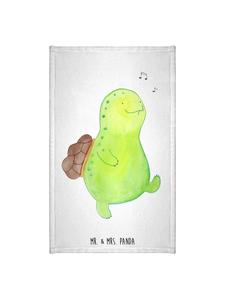 Mr. & Mrs. Panda Гостевое полотенце с рисунком черепахи и свистком, без надписей, белого цвета