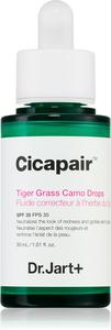 Капли Cicapair Tiger Grass Camo Spf 35 с легкой текстурой и оттенком Dr. Jart+, 30 мл