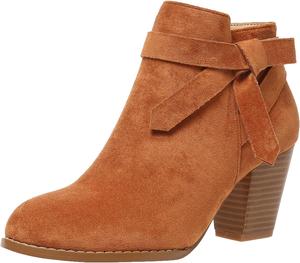 Женские ботильоны ZBYY с застежкой-молнией сбоку, массивным каблуком и острым носком, замшевые, для осени и зимы, Brown