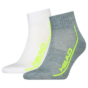 Носки Head 701229022 Quarter short 2 units, серый/белый