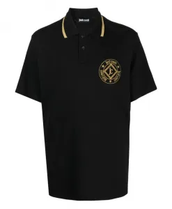 Рубашка-Поло с короткими рукавами. Just Cavalli, черный