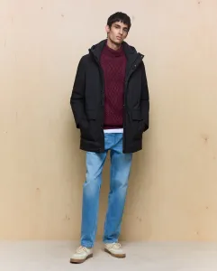 Мужская стеганая водонепроницаемая куртка с съемным капюшоном Easy Wear, черный