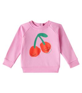 Детская толстовка из хлопкового трикотажа с принтом Stella McCartney Kids, розовый