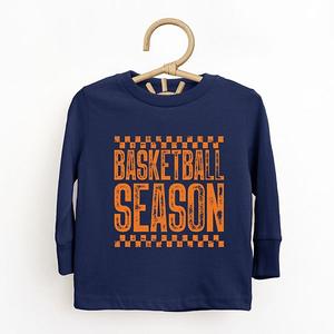 Футболка с длинным рукавом и принтом в клетку для малышей The Juniper Shop, Navy