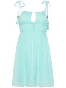 Patrizia Pepe плиссированное платье мини, синий