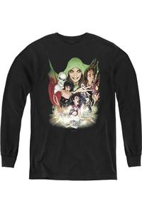 Футболка с длинным рукавом DC Comics Justice League Dark для молодежи Gildan, черный