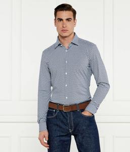 Рубашка мужская Hugo с узором, синий