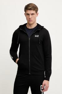 Хлопковая толстовка Ea7 Emporio Armani, черный