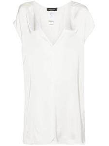 Fabiana Filippi атласная туника без рукавов, белый