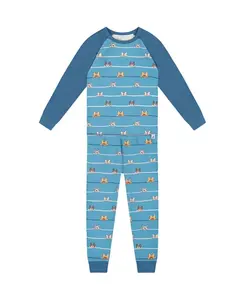 Детский пижамный комплект из двух частей из органического хлопка для мальчиков. Deux Par Deux, синий