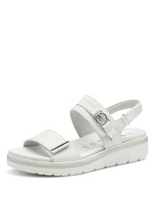 Tamaris Сандалии на танкетке белого цвета