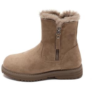 Женские зимние сапоги AGSDON на молнии, бежевый