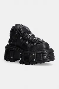 Кожаные кроссовки New Rock, черный