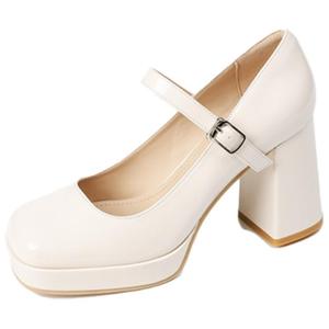 TATAYA Мэри Джейн туфли женские бежевые, хаки, экрю, цвет Ecru