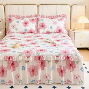 Antarctic Простыня на резинке для матраса 150 см, стеганая, из хлопка, цвет Huayu Zhi Du - Pink