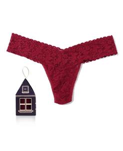 Женские кружевные трусики-стринги с низкой посадкой, в упаковке по одному Hanky Panky, Dark Pomegranate Red