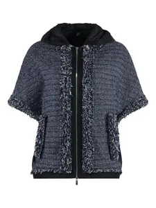 Твидовый жакет с капюшоном Moorer, синий