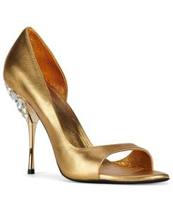 Женские туфли-лодочки Alluria с открытой пяткой и открытым носком Jeffrey Campbell, Gold Combo